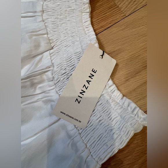 ZINZANE Wide led Cropped White Palazzo Pants Size Small - Picture 6 of 7